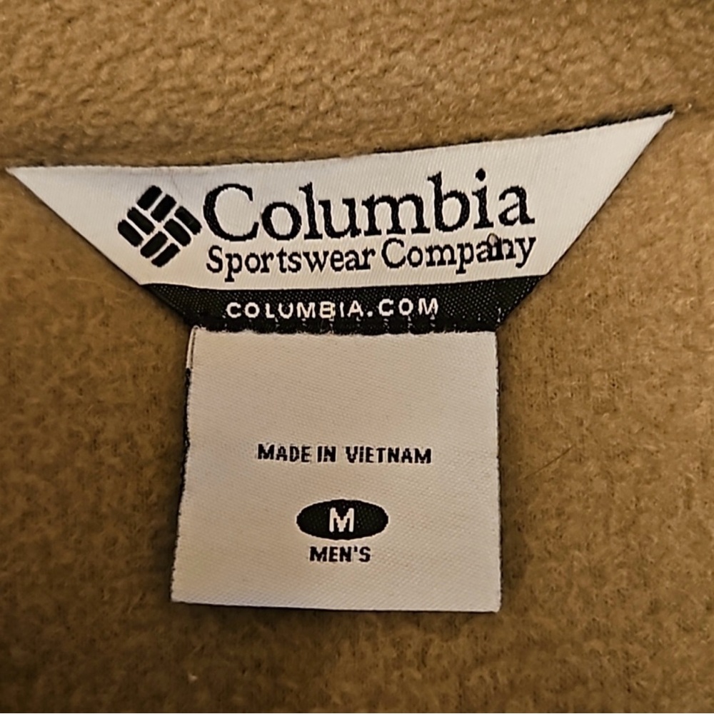 COLUMBIA JACKET SPORTSWEAR COMPANY M TAN BROWN FLEECE - Picture 9 of 10